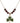 Shamrock Birthstone Necklace | 3/4 inch | 6mm Beads  Garnet 14kt Gold Filled