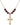 Cross Birthstone Necklace | 1 inch | 6mm Beads  Garnet 14kt Gold Filled