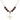 Cross Birthstone Necklace | 7/8 inch | 6mm Beads  Garnet 14kt Gold Filled
