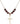Cross Birthstone Necklace | 7/8 inch | 6mm Beads  Garnet 14kt Gold Filled