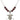 Crucifix Birthstone Necklace | 1 inch | 6mm Beads  Garnet Sterling Silver