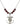Crucifix Birthstone Necklace | 1 inch | 6mm Beads  Garnet Sterling Silver