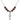 Madonna Birthstone Necklace | 1 inch | 6mm Beads  Garnet Sterling Silver