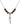 Madonna Birthstone Necklace | 1 inch | 6mm Beads  Garnet Sterling Silver