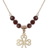 Cross Birthstone Necklace | 1 inch | 6mm Beads  Garnet 14kt Gold Filled