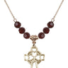 Cross Birthstone Necklace | 1 inch | 6mm Beads  Garnet 14kt Gold Filled