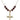 Cross Birthstone Necklace | 1 1/8 inch | 6mm Beads  Garnet 14kt Gold Filled