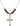 Cross Birthstone Necklace | 1 1/8 inch | 6mm Beads  Garnet 14kt Gold Filled