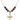 Cross Birthstone Necklace | 1 inch | 6mm Beads  Garnet 14kt Gold Filled