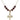 Cross Birthstone Necklace | 1 1/8 inch | 6mm Beads  Garnet 14kt Gold Filled