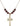 Cross Birthstone Necklace | 1 1/8 inch | 6mm Beads  Garnet 14kt Gold Filled
