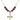 Cross Birthstone Necklace | 1 inch | 6mm Beads  Garnet 14kt Gold Filled