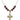 Crucifix Birthstone Necklace | 1 1/8 inch | 6mm Beads  Garnet 14kt Gold Filled