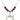 Adoption Heart Birthstone Necklace | 1 1/8 inch | 6mm Beads  Garnet Sterling Silver