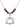 Adoption Heart Birthstone Necklace | 1 1/8 inch | 6mm Beads  Garnet Sterling Silver