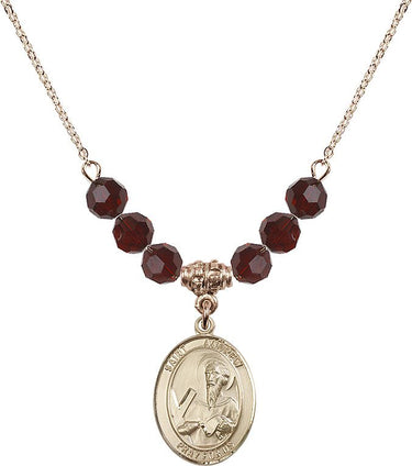 Collar con piedra natal de San Andrés Apóstol | 1,9 cm