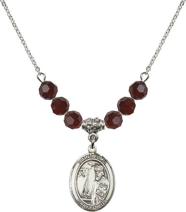 St. Elmo Birthstone Necklace | 3/4 inch | 6mm Beads