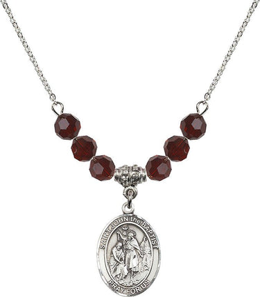 Saint John the Baptist Birthstone Necklace | 3/4 inch | 6mm Beads