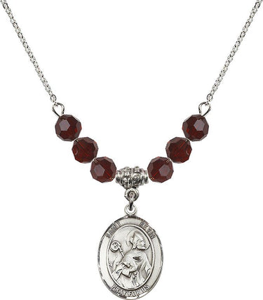 Saint Kevin Birthstone Necklace | 3/4 inch | 6mm Beads