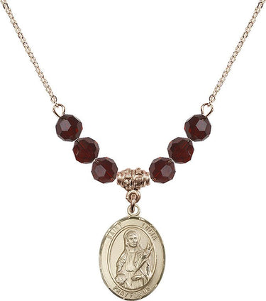 Saint Lucia of Syracuse Birthstone Necklace | 3/4 inch | 6mm Beads
