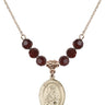 Saint Louis Birthstone Necklace | 3/4 inch | 6mm Beads  Garnet 14kt Gold Filled