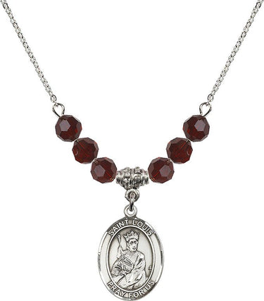 Saint Louis Birthstone Necklace | 3/4 inch | 6mm Beads