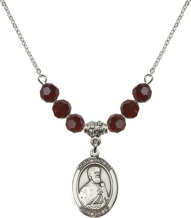 Collar con piedra natal de Santo Tomás Apóstol | 1,9 cm