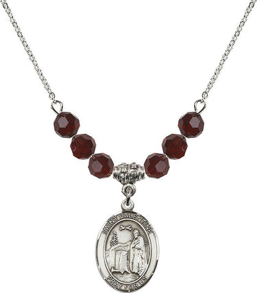Collar de nacimiento San Valentín de Roma | 1,9 cm | Cuentas de 6 mm