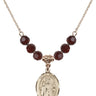 Maria Stein Birthstone Necklace | 3/4 inch | 6mm Beads  Garnet 14kt Gold Filled