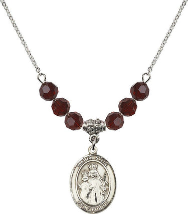 Maria Stein Birthstone Necklace | 3/4 inch | 6mm Beads