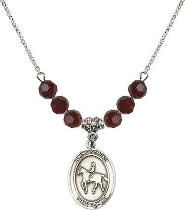 Collar de nacimiento ecuestre de Santa Kateri Tekakwitha | 1,9 cm