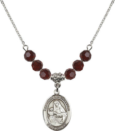Madonna del Ghisallo Birthstone Necklace | 3/4 inch | 6mm Beads