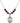 Our Lady of Fatima Birthstone Necklace | 3/4 inch | 6mm Beads  Garnet Sterling Silver