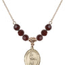 Saint Petronille Birthstone Necklace | 3/4 inch | 6mm Beads  Garnet 14kt Gold Filled