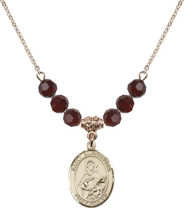 Collar de natalicio de Santa Alejandra | 1.9 cm | Cuentas de 6 mm