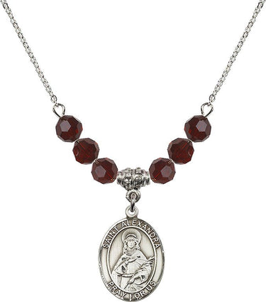 Collar de natalicio de Santa Alejandra | 1.9 cm | Cuentas de 6 mm