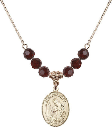 Collar de piedra natal de San Alfonso | 3/4 pulgada | Cuentas de 6 mm
