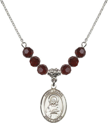 Collar de piedra natal de Santa Liliana | 1,9 cm | Cuentas de 6 mm