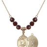 Pope Emeritace  Benedict XVI Birthstone Necklace | 3/4 inch  Garnet 14kt Gold Filled