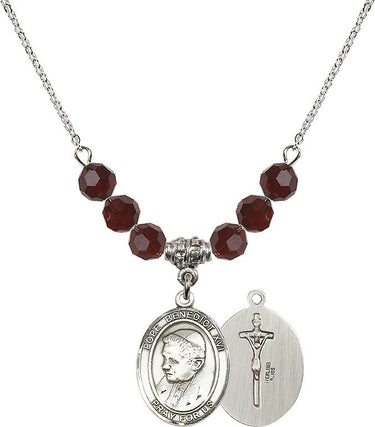Pope Benedict XVI Birthstone Necklace | 3/4 inch | 6mm Beads