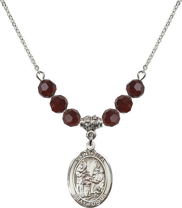 Collar de piedra natal de Santa Zita | 3/4 pulgada | Cuentas de 6 mm