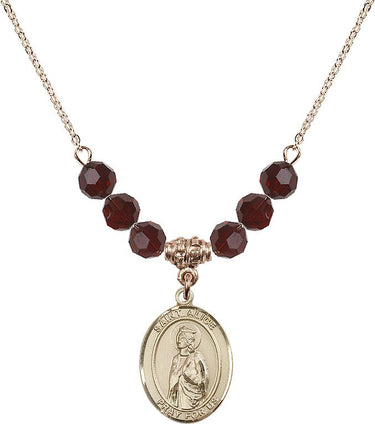 Collar de natalicio Santa Alicia | 1.9 cm | Cuentas de 6 mm