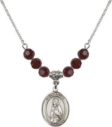 Collar de natalicio Santa Alicia | 1.9 cm | Cuentas de 6 mm