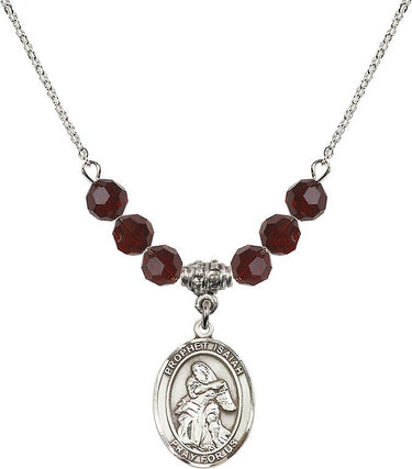 St. Isaiah Birthstone Necklace | 3/4 inch | 6mm Beads