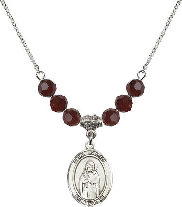 St. Samuel Birthstone Necklace | 3/4 inch | 6mm Beads