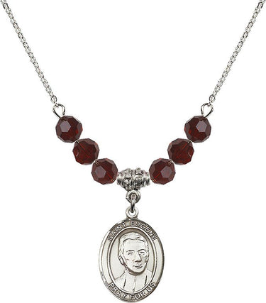 Collar de la piedra natal de San Eugenio de Mazenod | 1,9 cm | Cuentas de 6 mm
