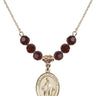 Our Lady of Africa Birthstone Necklace | 3/4 inch | 6mm Beads  Garnet 14kt Gold Filled