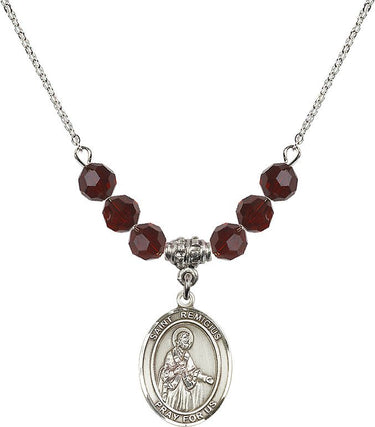 Collar de piedra natal de San Remigio de Reims | 1,9 cm | Cuentas de 6 mm