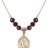Saint James the Lesser Birthstone Necklace | 3/4 inch | 6mm Beads  Garnet 14kt Gold Filled