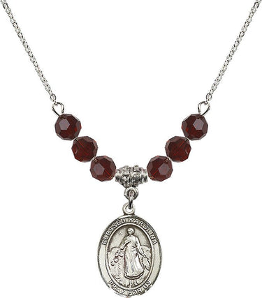 Blessed Karolina Kozkowna Birthstone Necklace | 3/4 inch